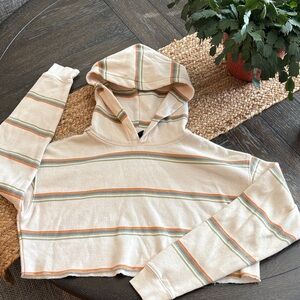 Out FromUnder/Urban Outfitters Striped Cropped Hoodie
